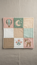 Embroidered Keepsake Blanket with Vintage Motif
