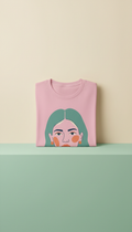 Bubblegum Pink custom portrait T-shirt